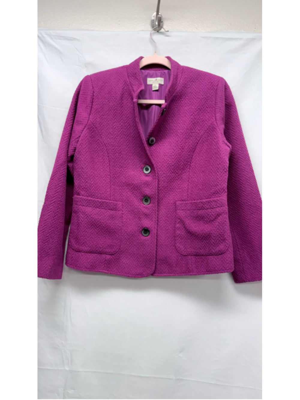 Women's Appleseed's Petite Blazer Jacket Size 6P margenta